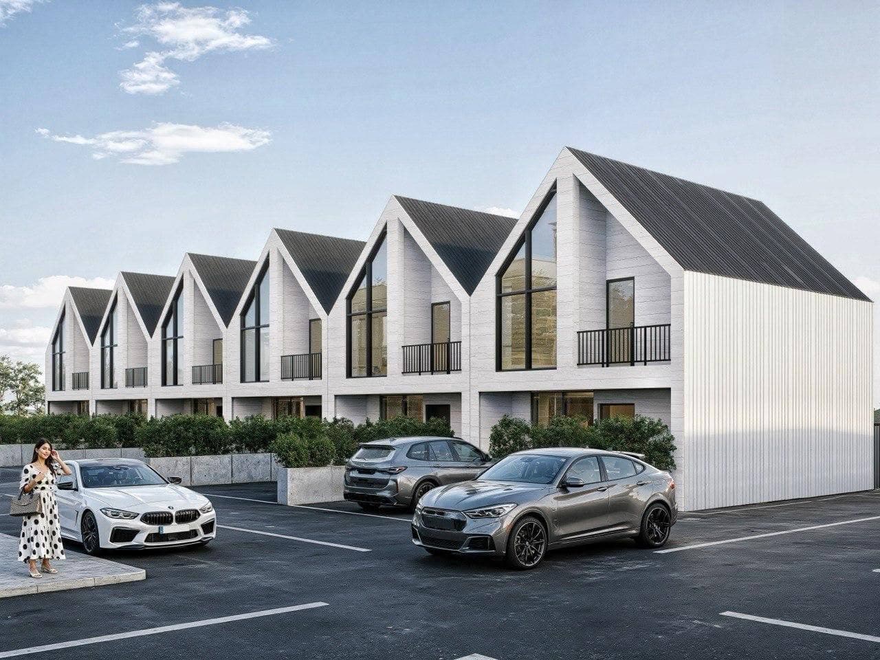 Blue Sky Townhouses — մուտք և կայանատեղի